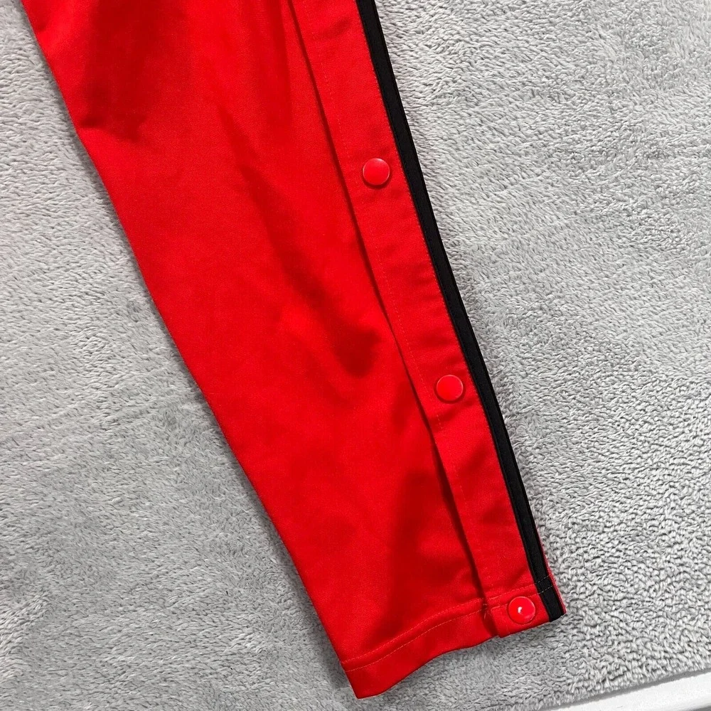 Adidas Track Pants Men's Small Solid‎ Red Snap Athletic Tapered